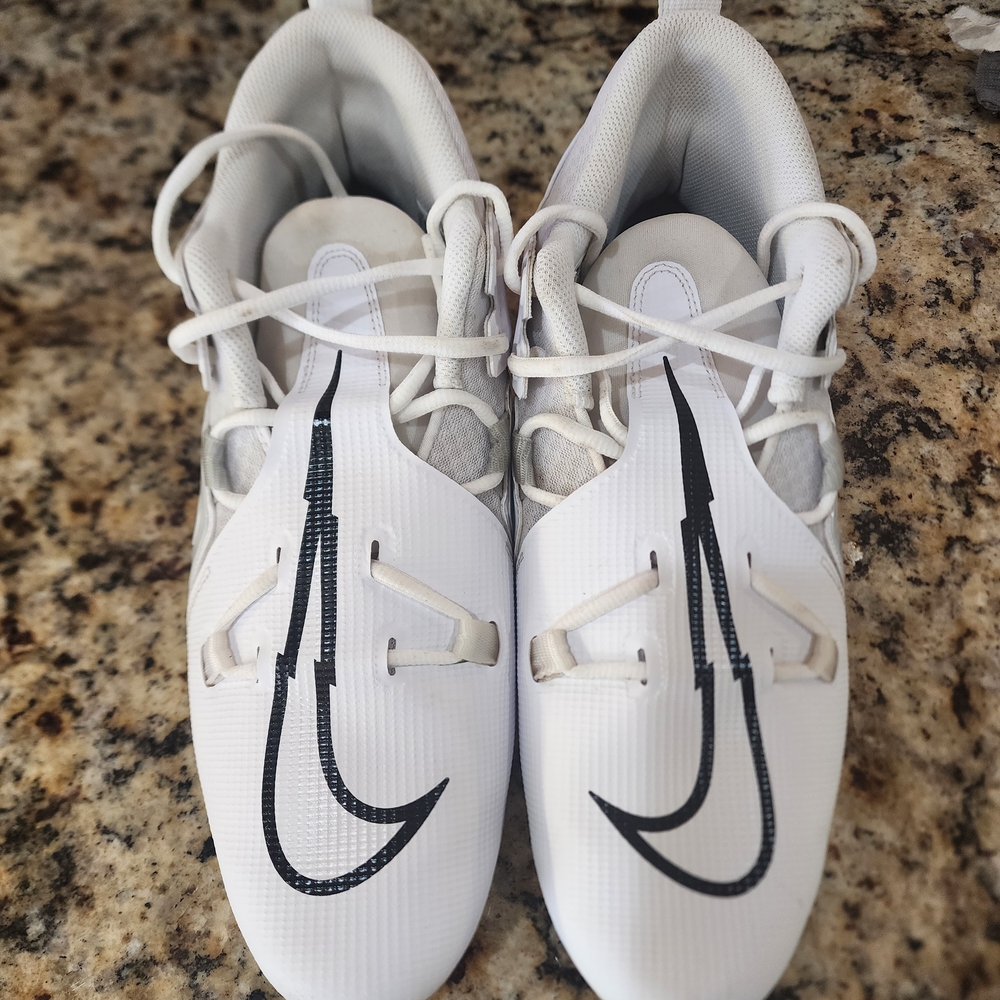 Nike Alpha Football Cleats - White & Black - Men's Size 12.5 - Picture 2 of 6